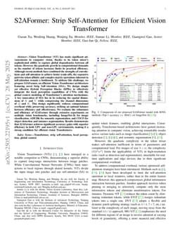 S2AFormer: Strip Self-Attention for Efficient Vision Transformer