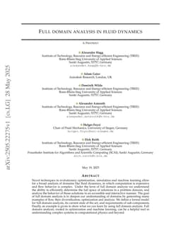 Full Domain Analysis in Fluid Dynamics