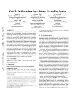 ChatPD: An LLM-driven Paper-Dataset Networking System