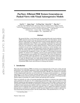 PacTure: Efficient PBR Texture Generation on Packed Views with Visual Autoregressive Models