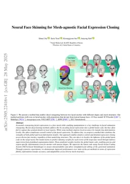 Neural Face Skinning for Mesh-agnostic Facial Expression Cloning
