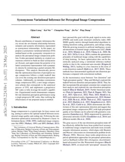 Synonymous Variational Inference for Perceptual Image Compression