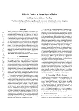 Effective Context in Neural Speech Models