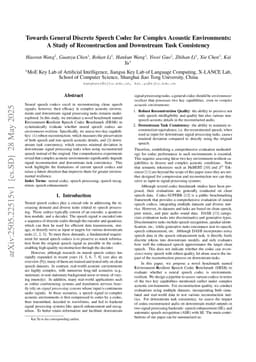 Towards General Discrete Speech Codec for Complex Acoustic Environments: A Study of Reconstruction and Downstream Task Consistency