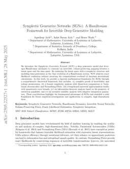 Symplectic Generative Networks (SGNs): A Hamiltonian Framework for Invertible Deep Generative Modeling