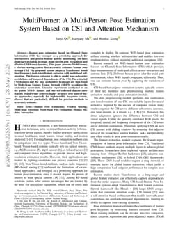 MultiFormer: A Multi-Person Pose Estimation System Based on CSI and Attention Mechanism