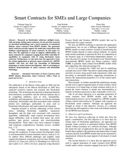 Smart Contracts for SMEs and Large Companies