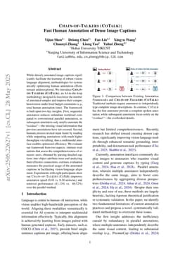 Chain-of-Talkers (CoTalk): Fast Human Annotation of Dense Image Captions