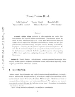 Climate Finance Bench