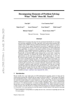 Decomposing Elements of Problem Solving: What "Math" Does RL Teach?