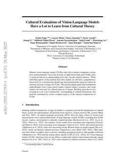 Cultural Evaluations of Vision-Language Models Have a Lot to Learn from Cultural Theory