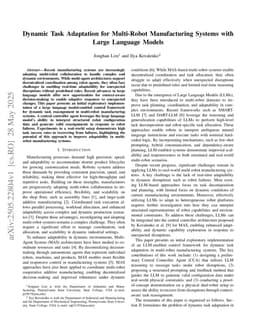 Dynamic Task Adaptation for Multi-Robot Manufacturing Systems with Large Language Models