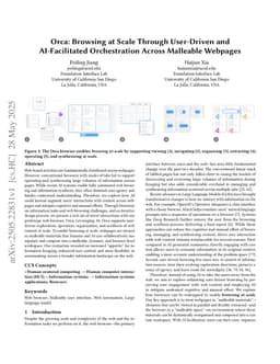 Orca: Browsing at Scale Through User-Driven and AI-Facilitated Orchestration Across Malleable Webpages