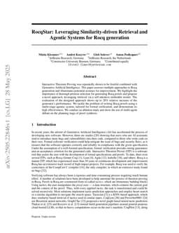RocqStar: Leveraging Similarity-driven Retrieval and Agentic Systems for Rocq generation
