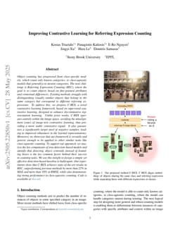 Improving Contrastive Learning for Referring Expression Counting