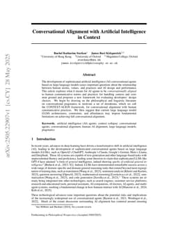 Conversational Alignment with Artificial Intelligence in Context
