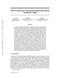 3DGS Compression with Sparsity-guided Hierarchical Transform Coding