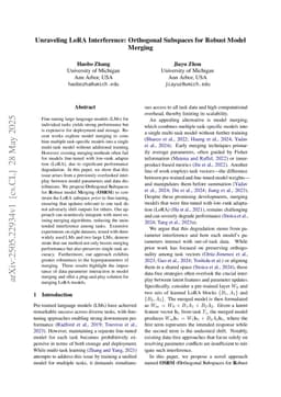 Unraveling LoRA Interference: Orthogonal Subspaces for Robust Model Merging