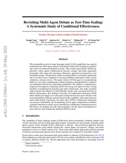 Revisiting Multi-Agent Debate as Test-Time Scaling: A Systematic Study of Conditional Effectiveness
