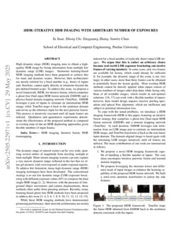 iHDR: Iterative HDR Imaging with Arbitrary Number of Exposures