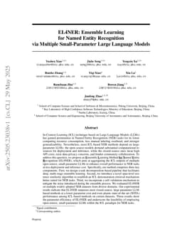 EL4NER: Ensemble Learning for Named Entity Recognition via Multiple Small-Parameter Large Language Models
