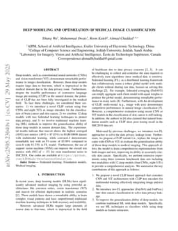 Deep Modeling and Optimization of Medical Image Classification