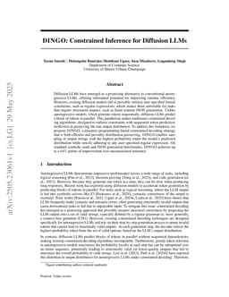 DINGO: Constrained Inference for Diffusion LLMs