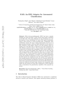 EAD: An EEG Adapter for Automated Classification