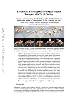 LocoTouch: Learning Dexterous Quadrupedal Transport with Tactile Sensing