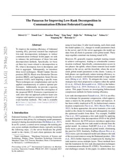 The Panaceas for Improving Low-Rank Decomposition in Communication-Efficient Federated Learning