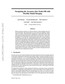 Navigating the Accuracy-Size Trade-Off with Flexible Model Merging