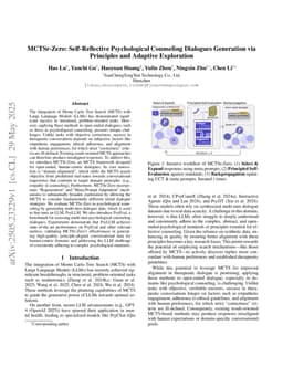 MCTSr-Zero: Self-Reflective Psychological Counseling Dialogues Generation via Principles and Adaptive Exploration