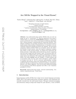 Are MLMs Trapped in the Visual Room?