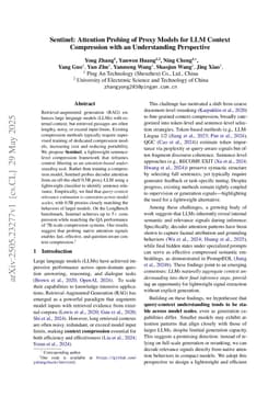 Sentinel: Attention Probing of Proxy Models for LLM Context Compression with an Understanding Perspective