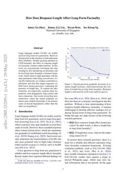 How Does Response Length Affect Long-Form Factuality