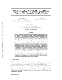 Diffusion Sampling Path Tells More: An Efficient Plug-and-Play Strategy for Sample Filtering