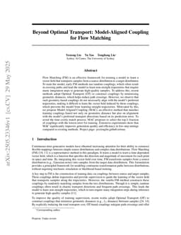 Beyond Optimal Transport: Model-Aligned Coupling for Flow Matching