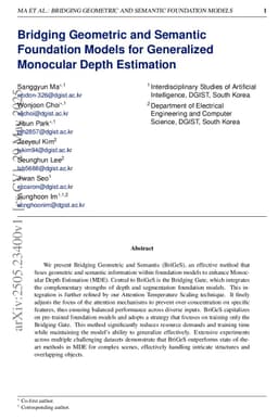 Bridging Geometric and Semantic Foundation Models for Generalized Monocular Depth Estimation