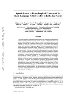 Agentic Robot: A Brain-Inspired Framework for Vision-Language-Action Models in Embodied Agents