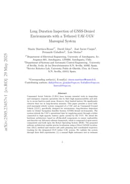 Long Duration Inspection of GNSS-Denied Environments with a Tethered UAV-UGV Marsupial System
