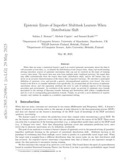 Epistemic Errors of Imperfect Multitask Learners When Distributions Shift