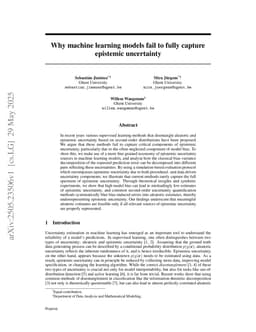 Why Machine Learning Models Fail to Fully Capture Epistemic Uncertainty