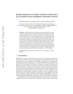 Synchronizing Process Model and Event Abstraction for Grounded Process Intelligence (Extended Version)