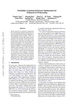 Probability-Consistent Preference Optimization for Enhanced LLM Reasoning
