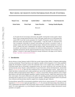 Securing AI Agents with Information-Flow Control