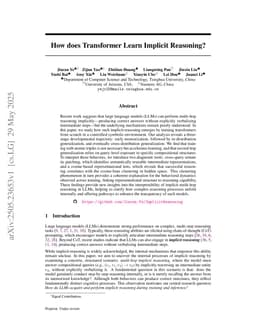 How does Transformer Learn Implicit Reasoning?