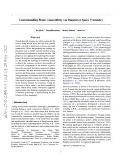 Understanding Mode Connectivity via Parameter Space Symmetry
