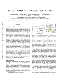Sketch Down the FLOPs: Towards Efficient Networks for Human Sketch