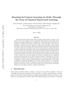 Boosting In-Context Learning in LLMs Through the Lens of Classical Supervised Learning