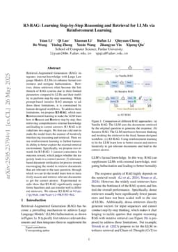 R3-RAG: Learning Step-by-Step Reasoning and Retrieval for LLMs via Reinforcement Learning